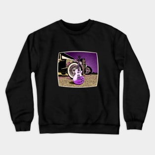 Rock n Roll Hot Rod, Guitar with Classic hot rod Crewneck Sweatshirt